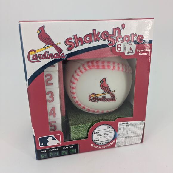 St. Louis Cardinals Travel Dice Game Shake N' Score Baseball Team MLB Themed New - Picture 7 of 8